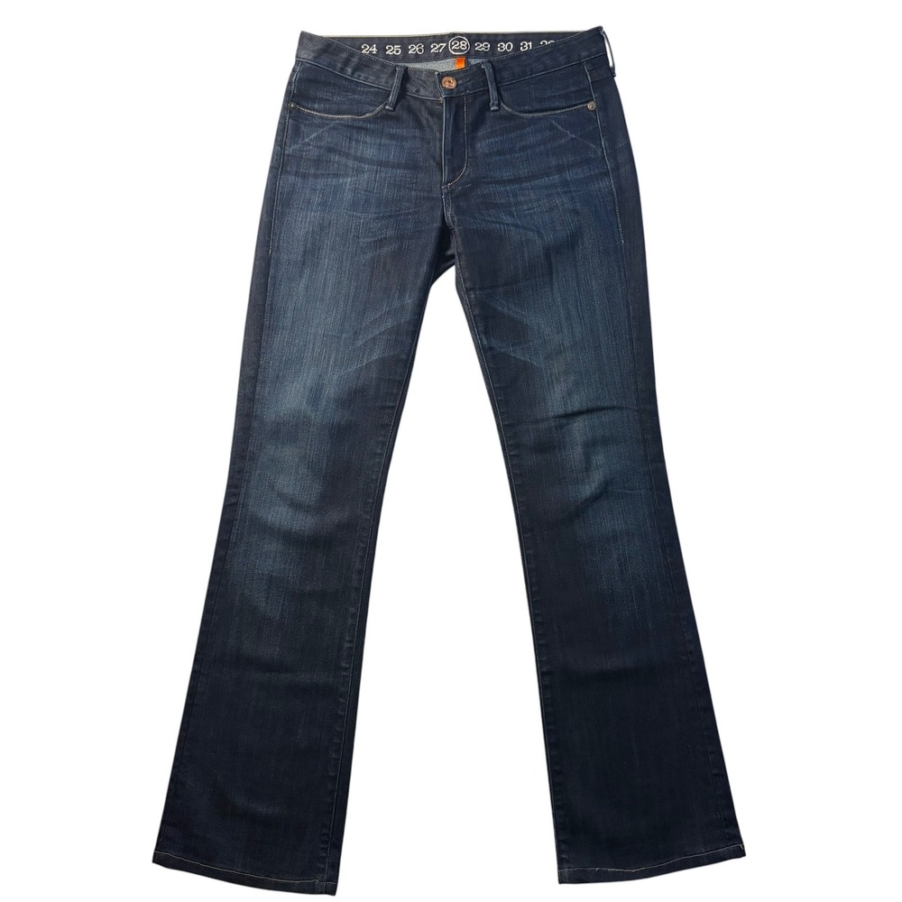 Earnestly Sewn Low Rise Bootcut Jeans Women Size 28‎ Dark Wash Denim 31 Inseam
